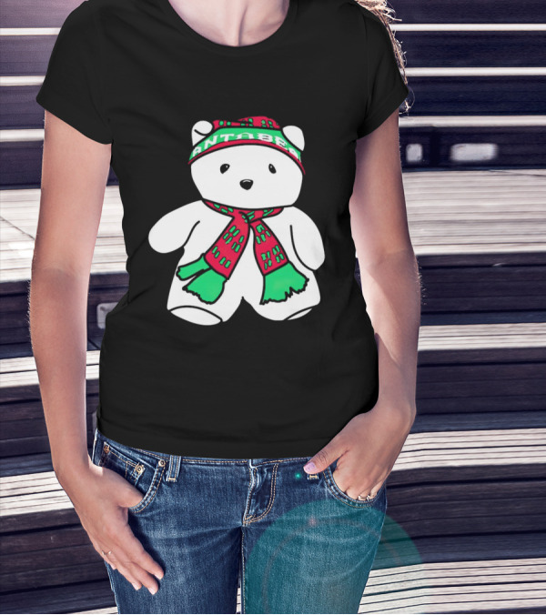 Santa Bear Minnesota Christmas Festive Holiday Teddy T-Shirt