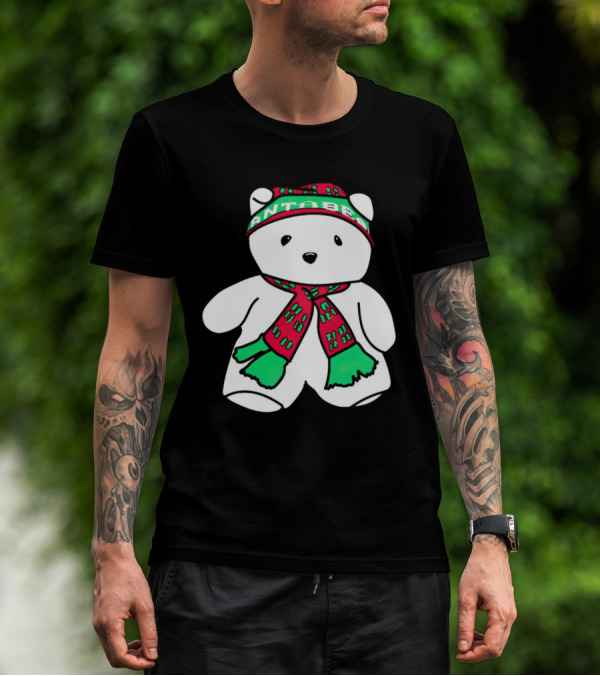Santa Bear Minnesota Christmas Festive Holiday Teddy T-Shirt