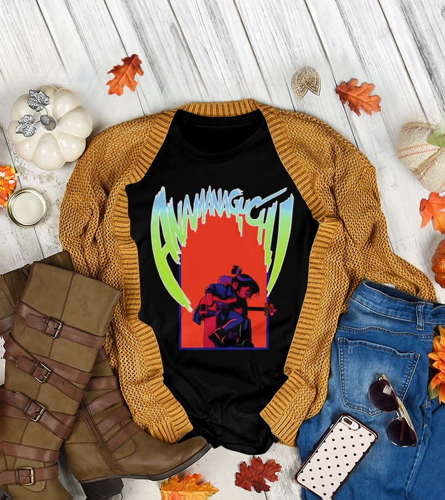 Anamanaguchi Scott Pilgrim vs The World Guitar Character T-Shirt
