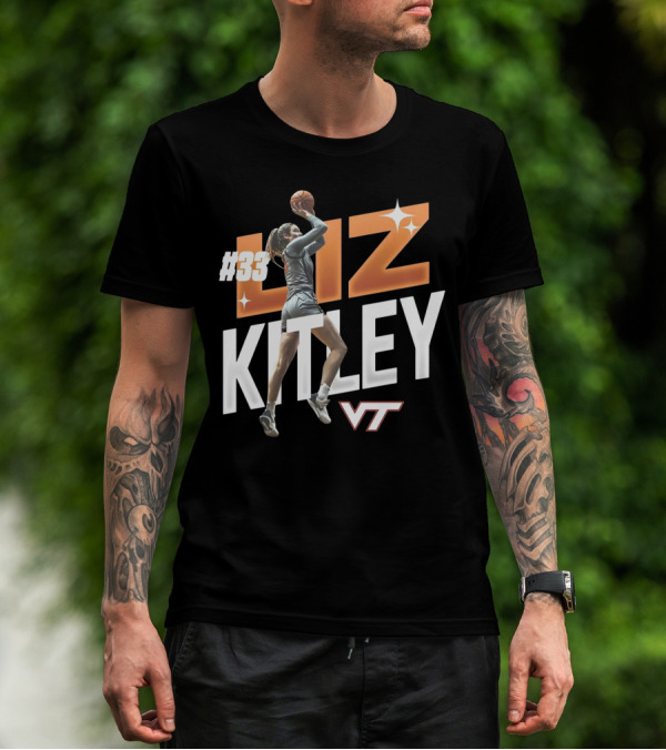 Virginia Tech Liz Kitley #33 VT Basketball Stars T-Shirt