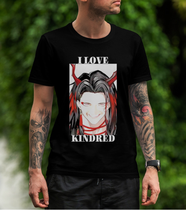 Vox Akuma I Love Kindred Red Horns Anime Character T-Shirt