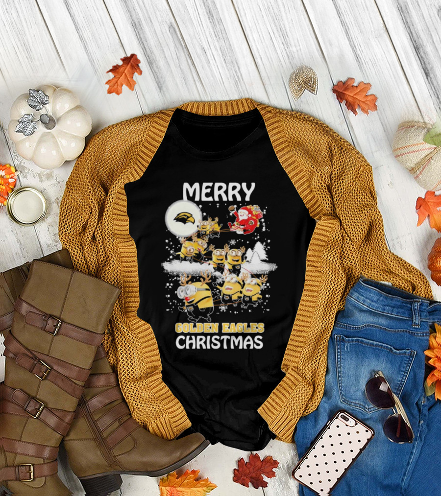 Merry Minions Southern Miss Golden Eagles Christmas T-Shirt