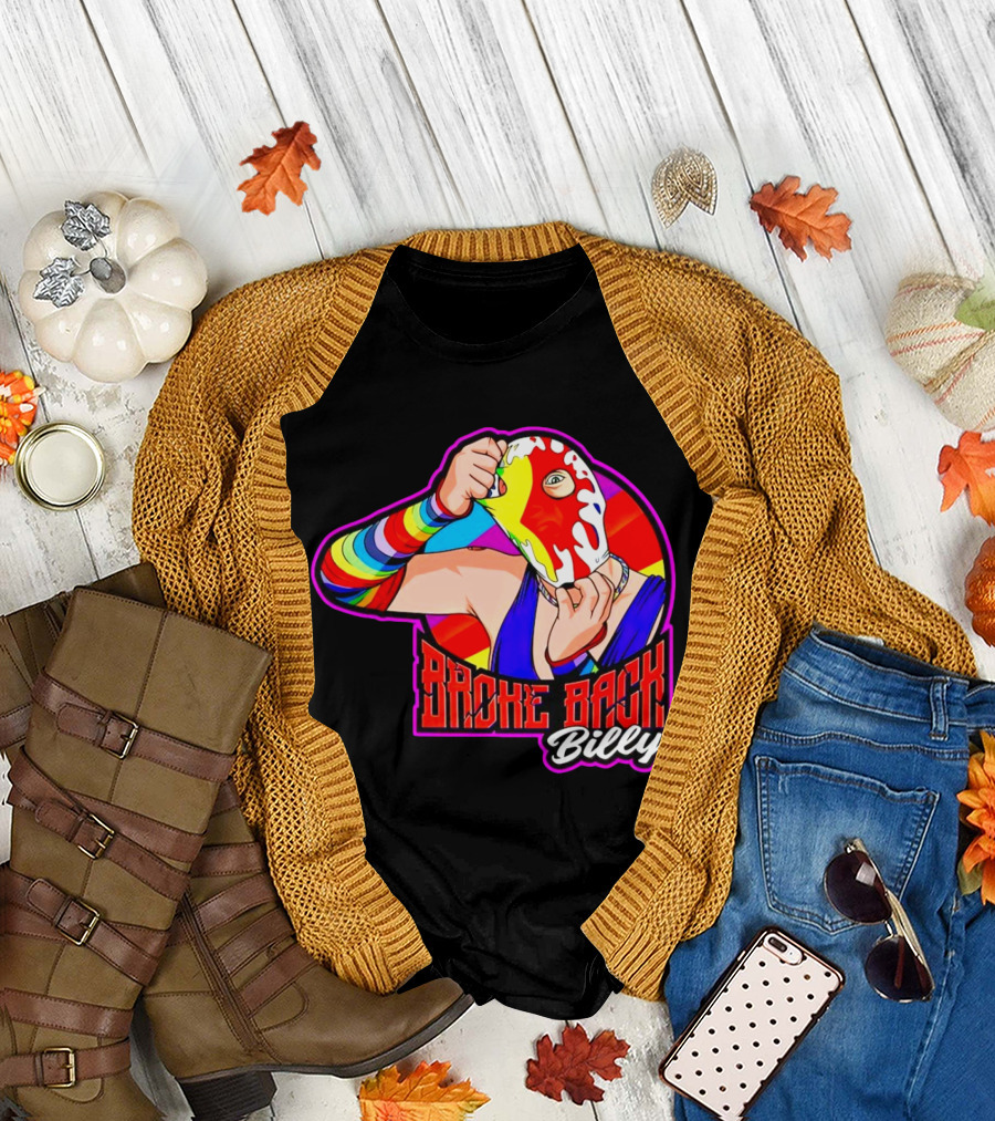 Broke Back Billy Colorful Wrestling Mask T-Shirt