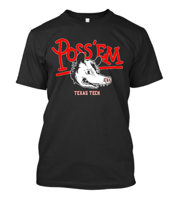 Poss’em Texas Tech Red Raiders Rally Possum Football T-Shirt