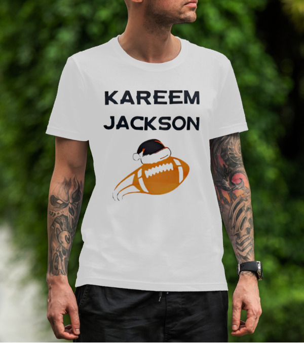 Kareem Jackson Football Santa Hat T-Shirt