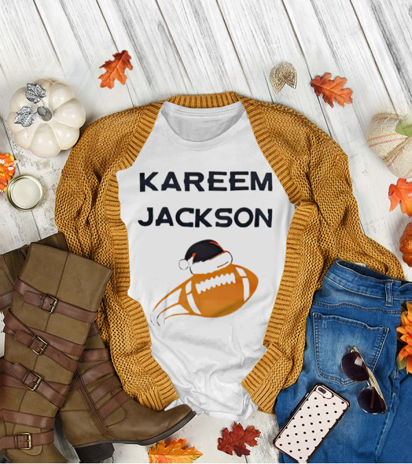 Kareem Jackson Football Santa Hat T-Shirt
