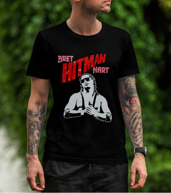 Bret Hitman Hart Wrestling Iconic T-Shirt
