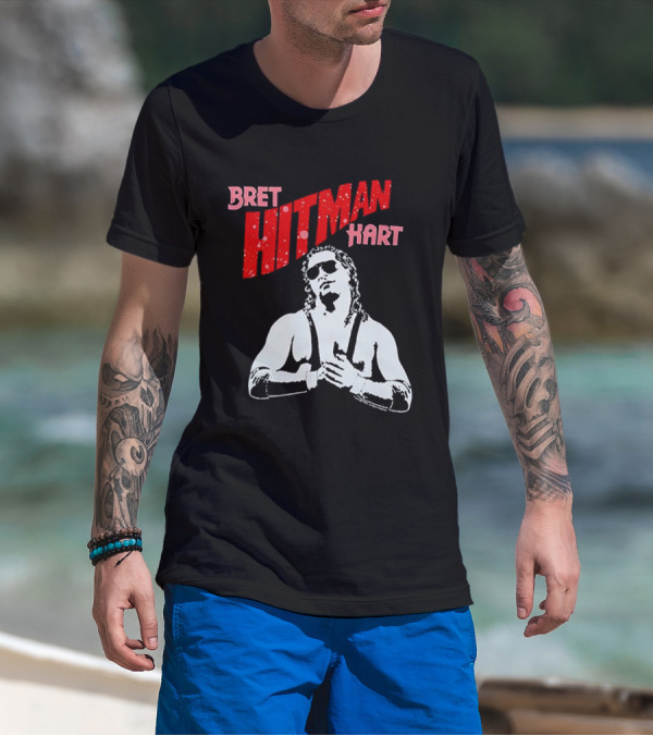 Bret Hitman Hart Wrestling Iconic T-Shirt