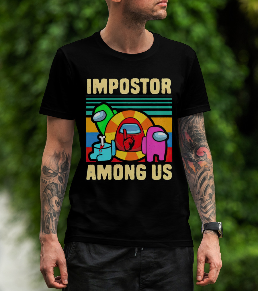 IMPOSTOR AMONG US Retro Crewmate T-Shirt
