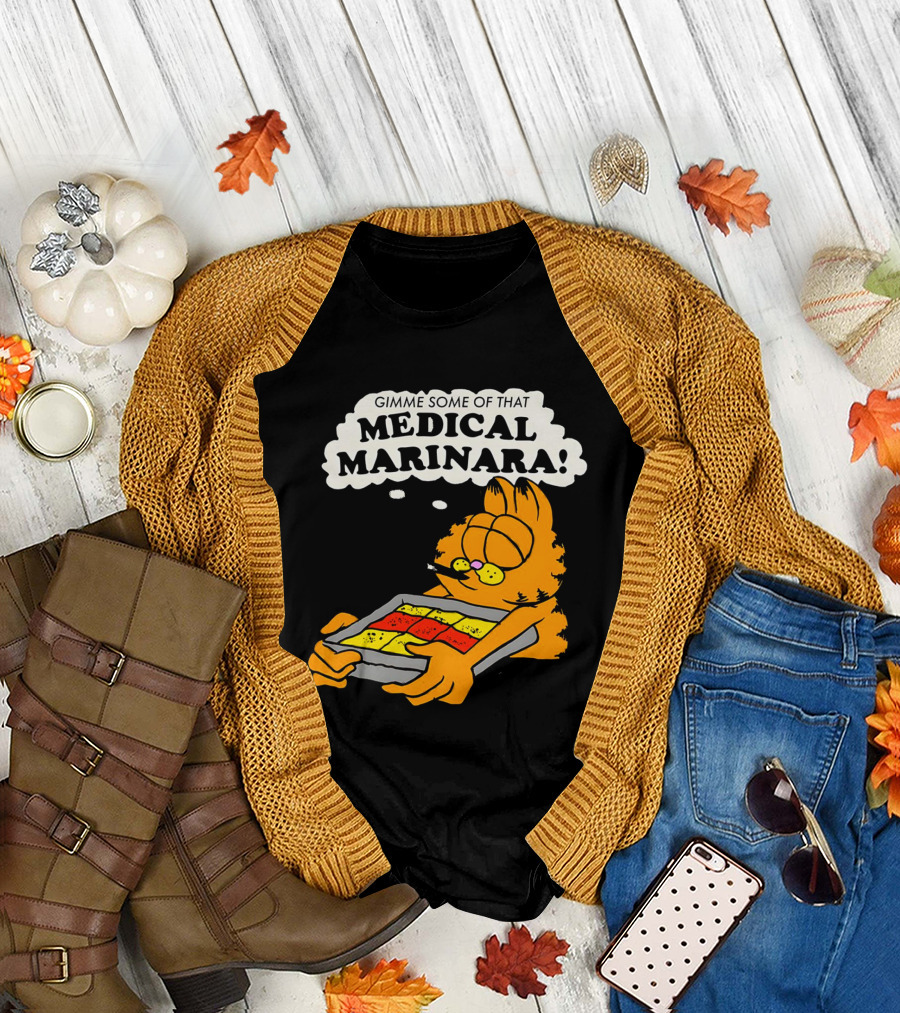 Garfield Gimme Some of That Medical Marinara with Lasagna T-Shirt