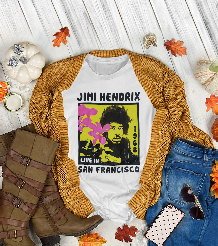 Jimi Hendrix Live in San Francisco 1968 T-Shirt