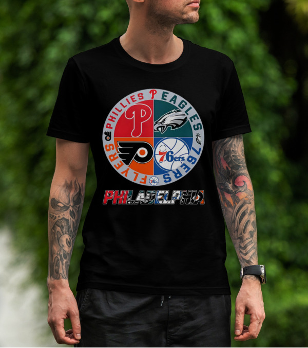 PHILADELPHIA Phillies Eagles 76ers Flyers T-Shirt