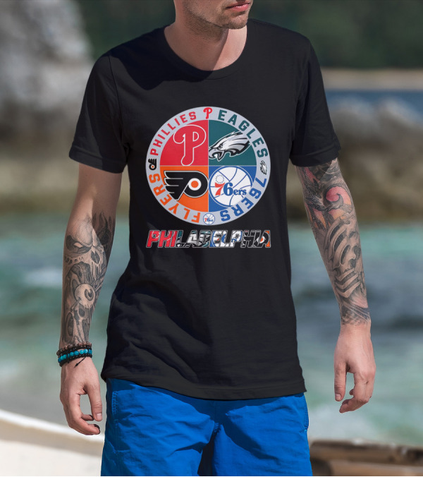 PHILADELPHIA Phillies Eagles 76ers Flyers T-Shirt