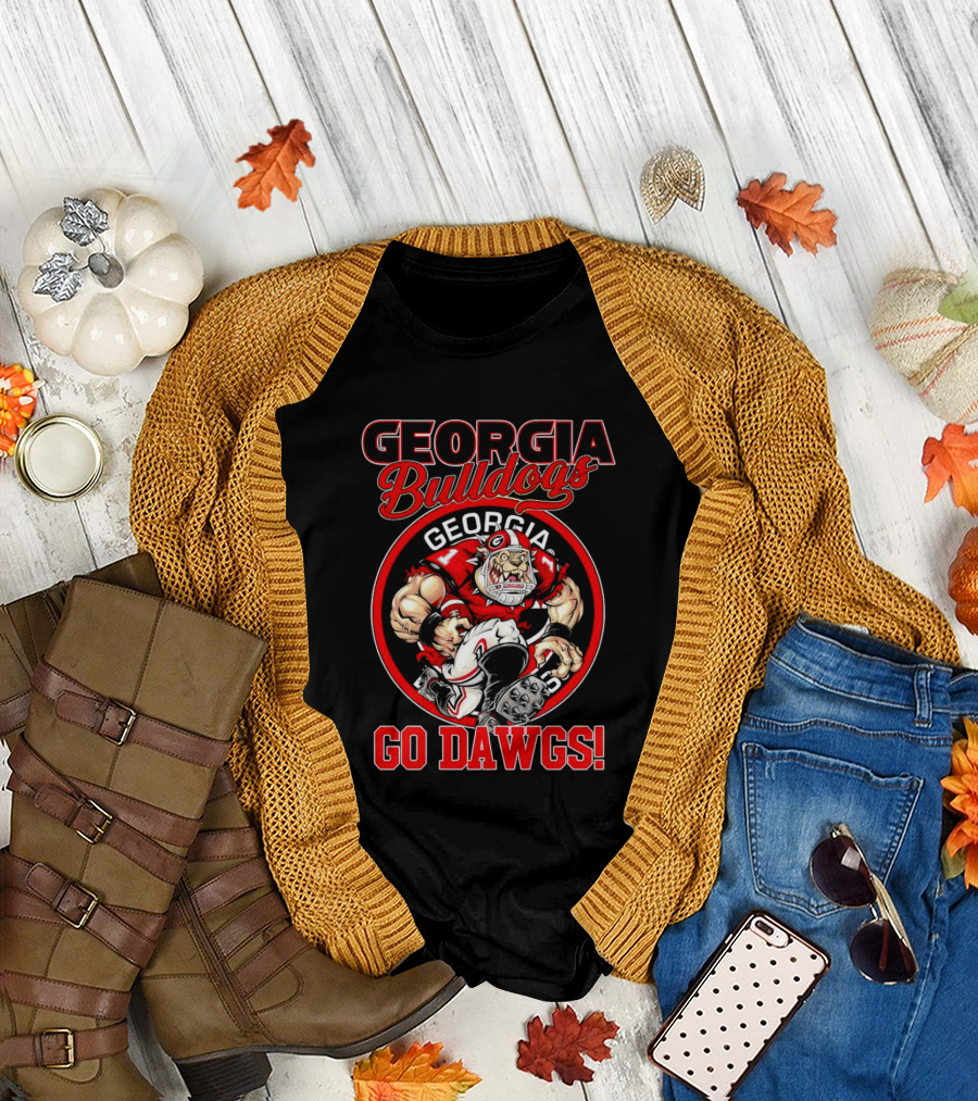 Georgia Bulldogs Go Dawgs Bulldog Mascot Georgia Football T-Shirt