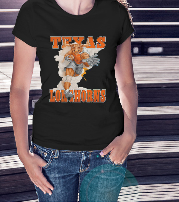 Texas Longhorns Mascot Charging Forward T-Shirt