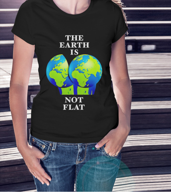 The Earth Is Not Flat Double Globe Visual T-Shirt