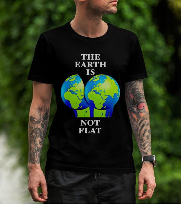 The Earth Is Not Flat Double Globe Visual T-Shirt