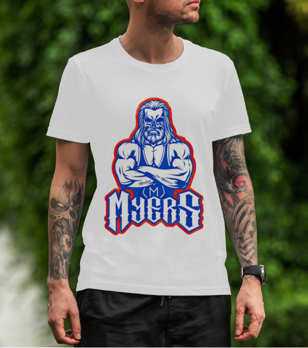 Brian Myers Skull Muscular Icon M Tattoo T-Shirt