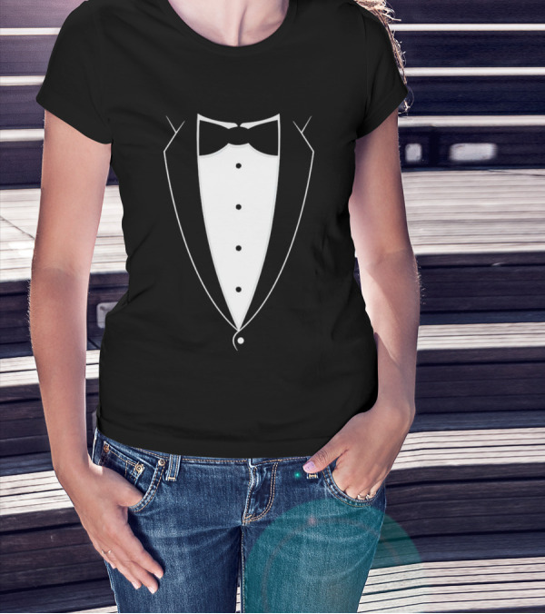 Bow Tie Tuxedo Suit Formal Attire T-Shirt