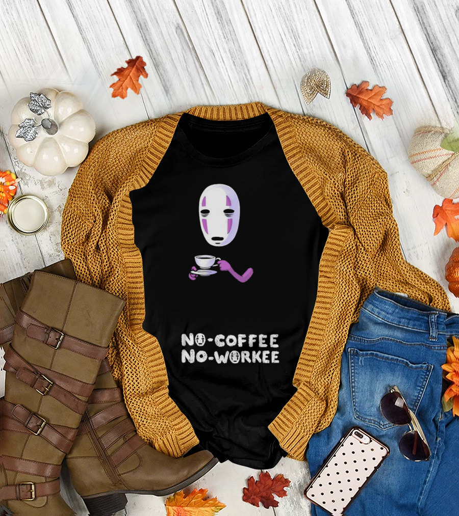 Spirited Away No Face No Coffee No Workee T-Shirt