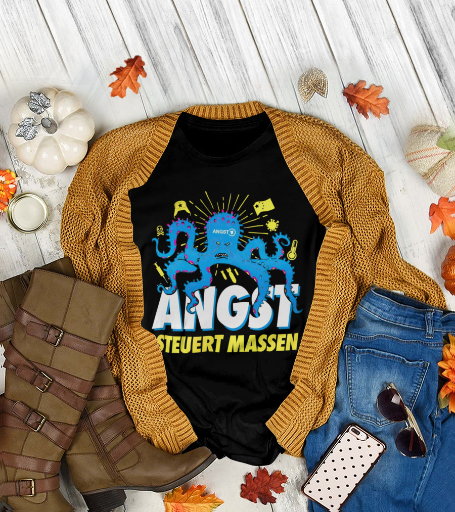 Angst Steuert Massen Octopus with Symbols and Expressions T-Shirt