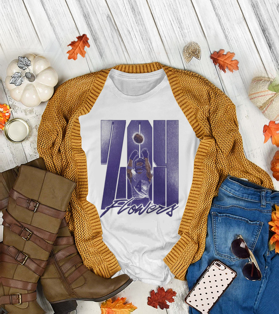 Zay Flowers Baltimore Ravens Football Vintage Catch T-Shirt