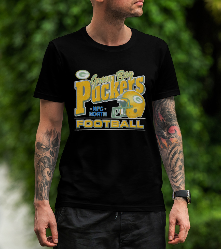 Green Bay Packers NFC North Football Helmet T-Shirt