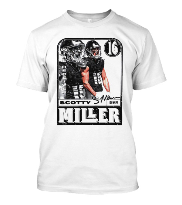 Scotty Miller 16 Atlanta Falcons Wide Receiver NFLPA Card T-Shirt