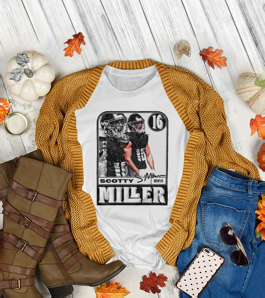 Scotty Miller 16 Atlanta Falcons Wide Receiver NFLPA Card T-Shirt