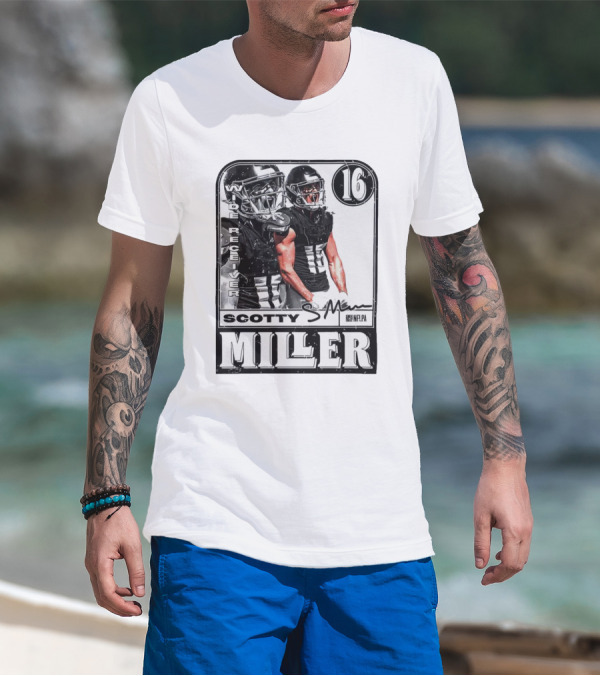 Scotty Miller 16 Atlanta Falcons Wide Receiver NFLPA Card T-Shirt