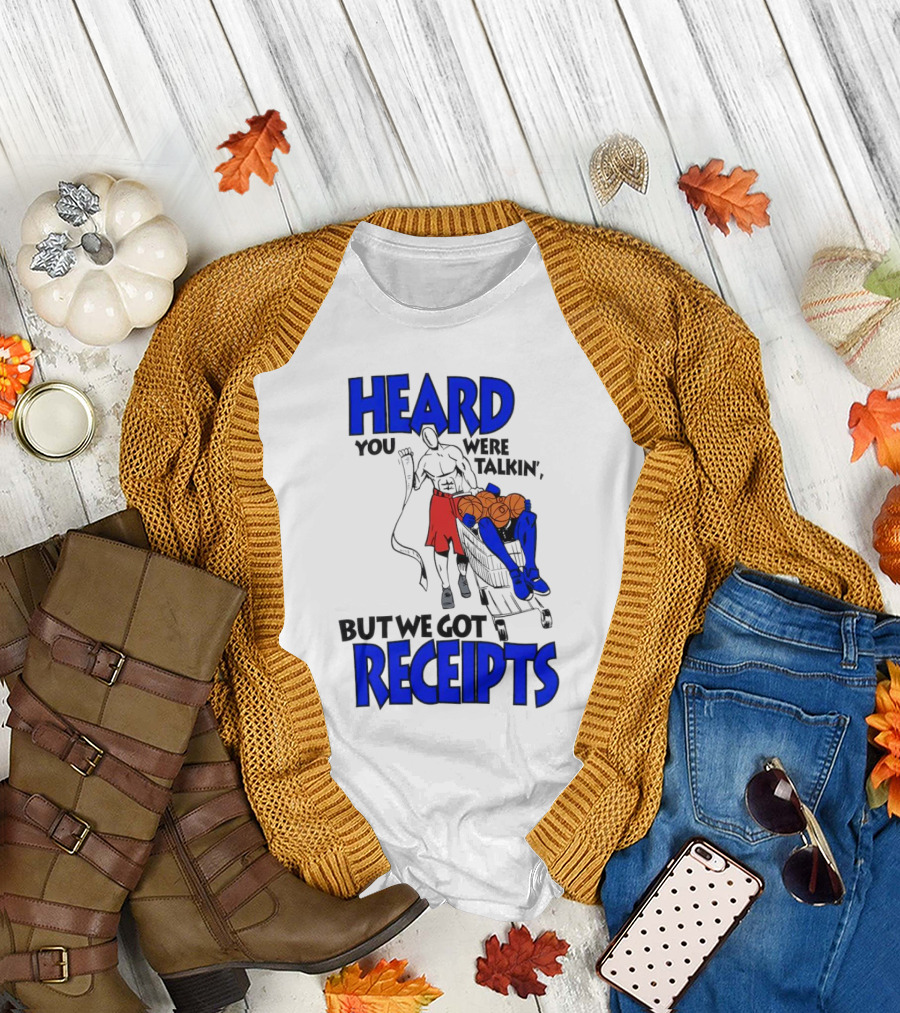 Heard You Were Talking But We Got Receipts Basketball Duel Scene T-Shirt