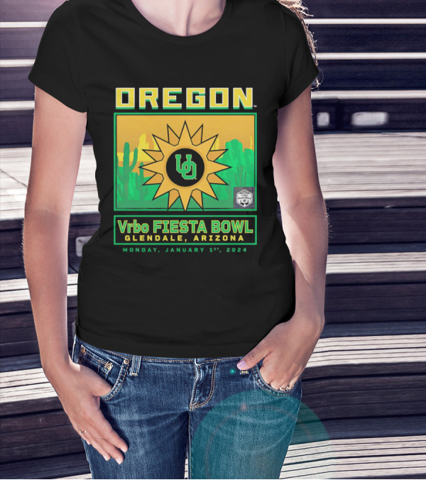 Oregon Ducks Vrbo Fiesta Bowl Glendale Arizona January 1st T-Shirt