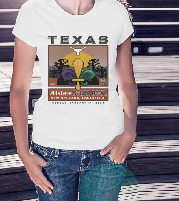 Texas Longhorns Allstate Sugar Bowl New Orleans January 1, T-Shirt