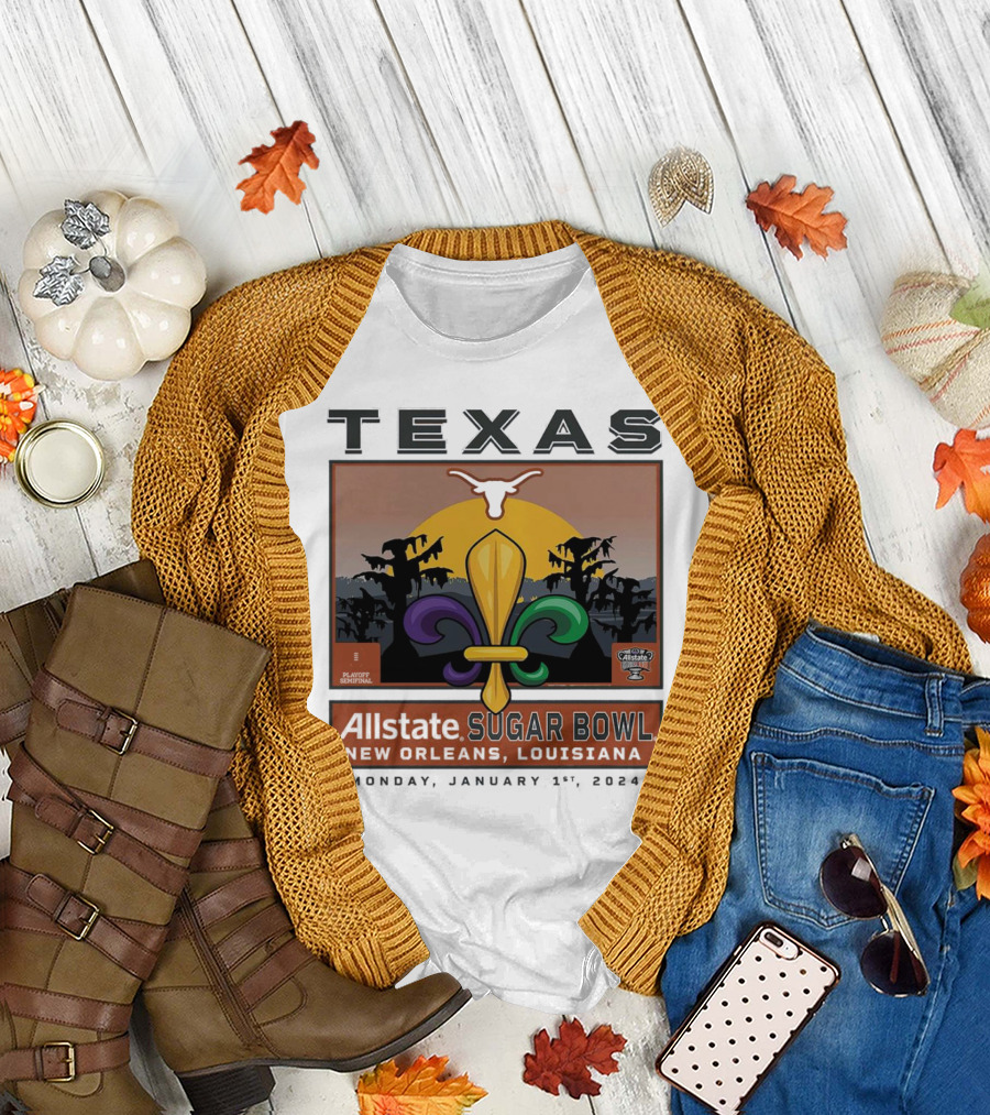 Texas Longhorns Allstate Sugar Bowl New Orleans January 1, T-Shirt