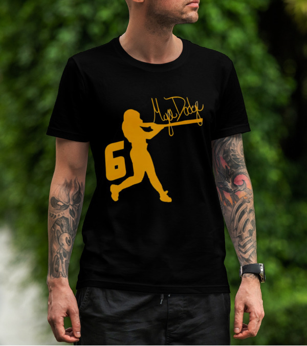 Mya Dodge Missouri Tigers Softball Signature Player Silhouette Number 6 T-Shirt
