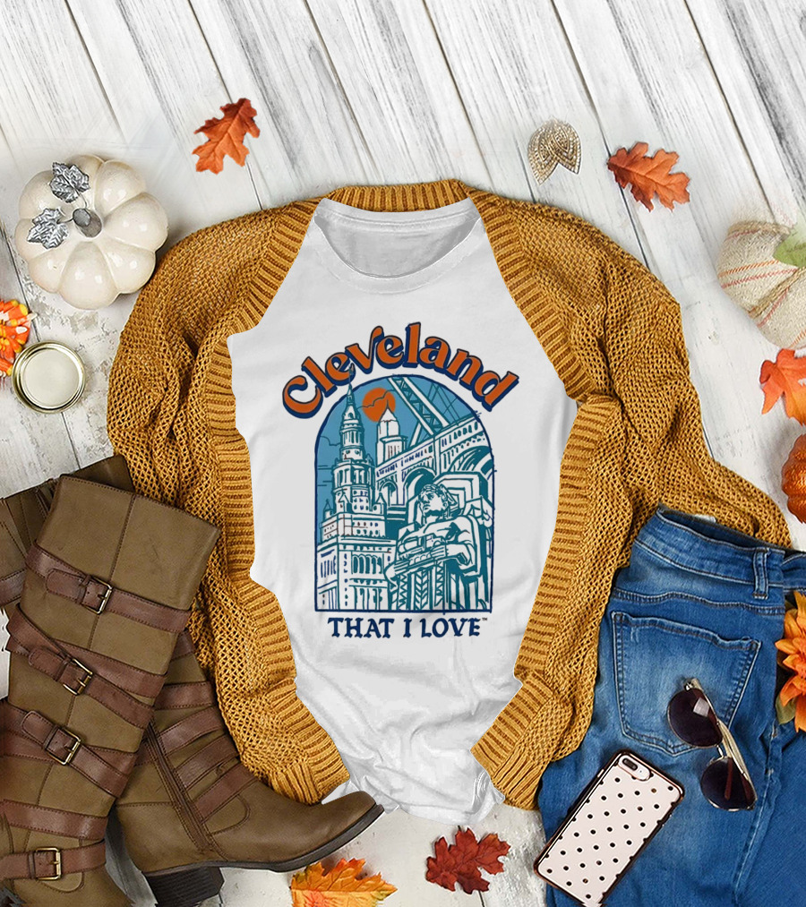 Cleveland That I Love Skyline Architecture T-Shirt