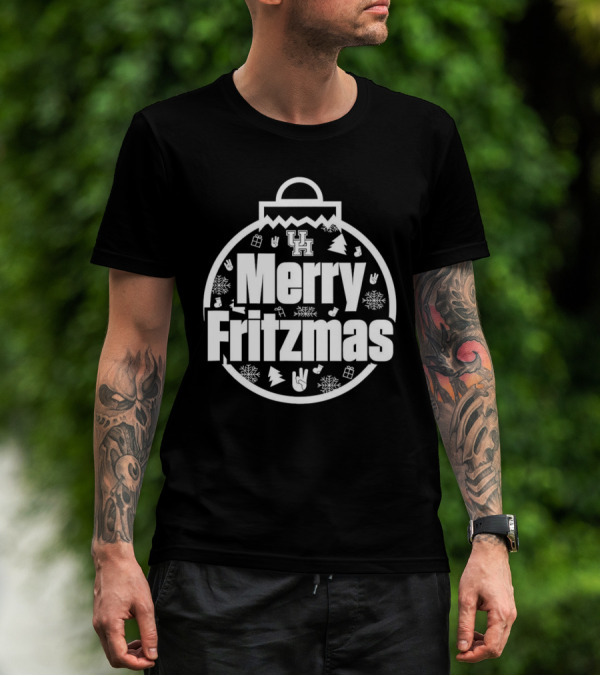 Merry Fritzmas Houston Cougars UH Holiday Ornament With Christmas Symbols T-Shirt
