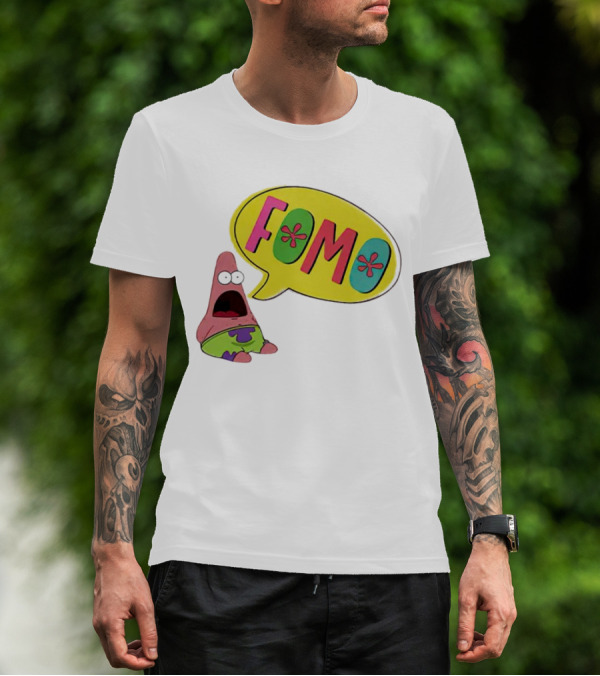 FOMO Surprised Patrick Face Meme Bubble T-Shirt