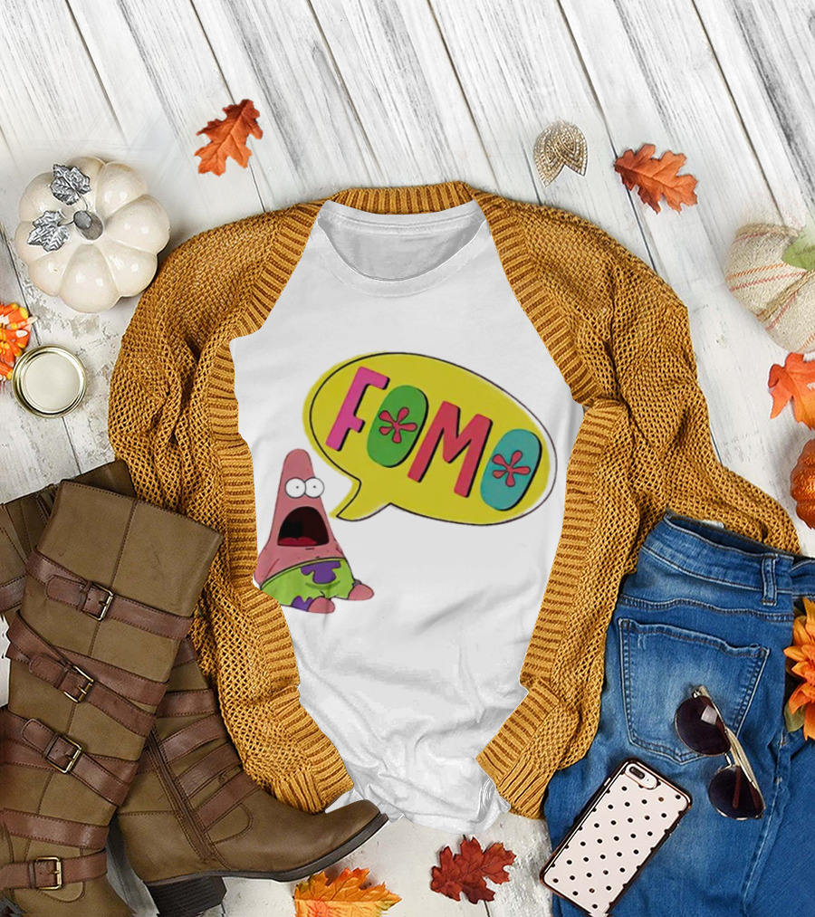 FOMO Surprised Patrick Face Meme Bubble T-Shirt
