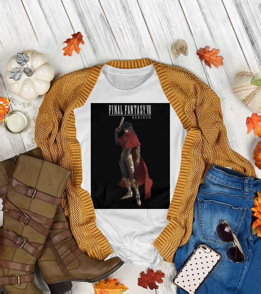 Final Fantasy VII Rebirth Vincent Valentine Character T-Shirt