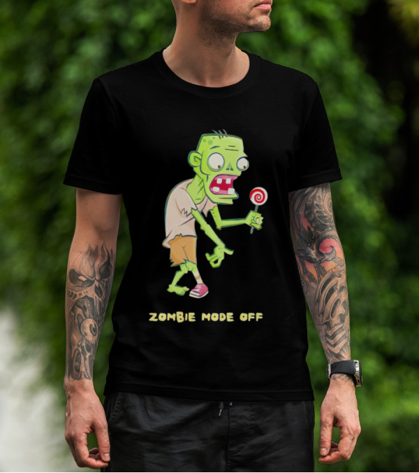 ZOMBIE MODE OFF LOLLIPOP CHARACTER VIBRANT T-Shirt