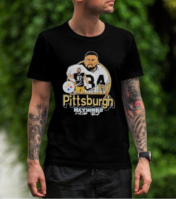 Pittsburgh Steelers Heyward 97 Ironhead Signature Bridge T-Shirt