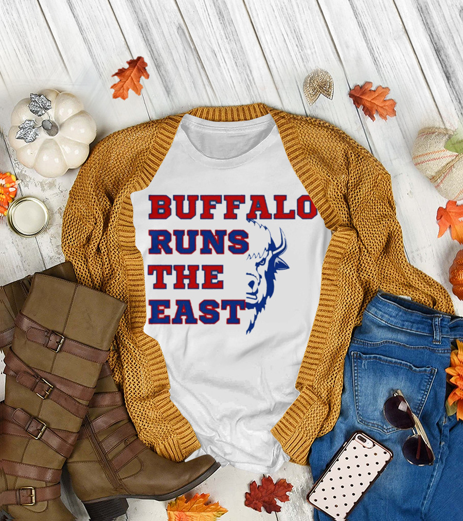 Buffalo Runs The East Bold Text with Buffalo T-Shirt