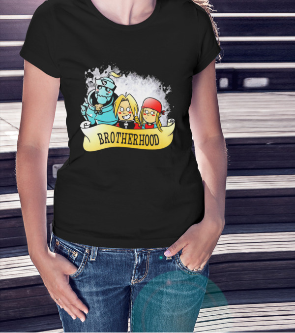 Brotherhood Alphonse Edward Winry Banner T-Shirt