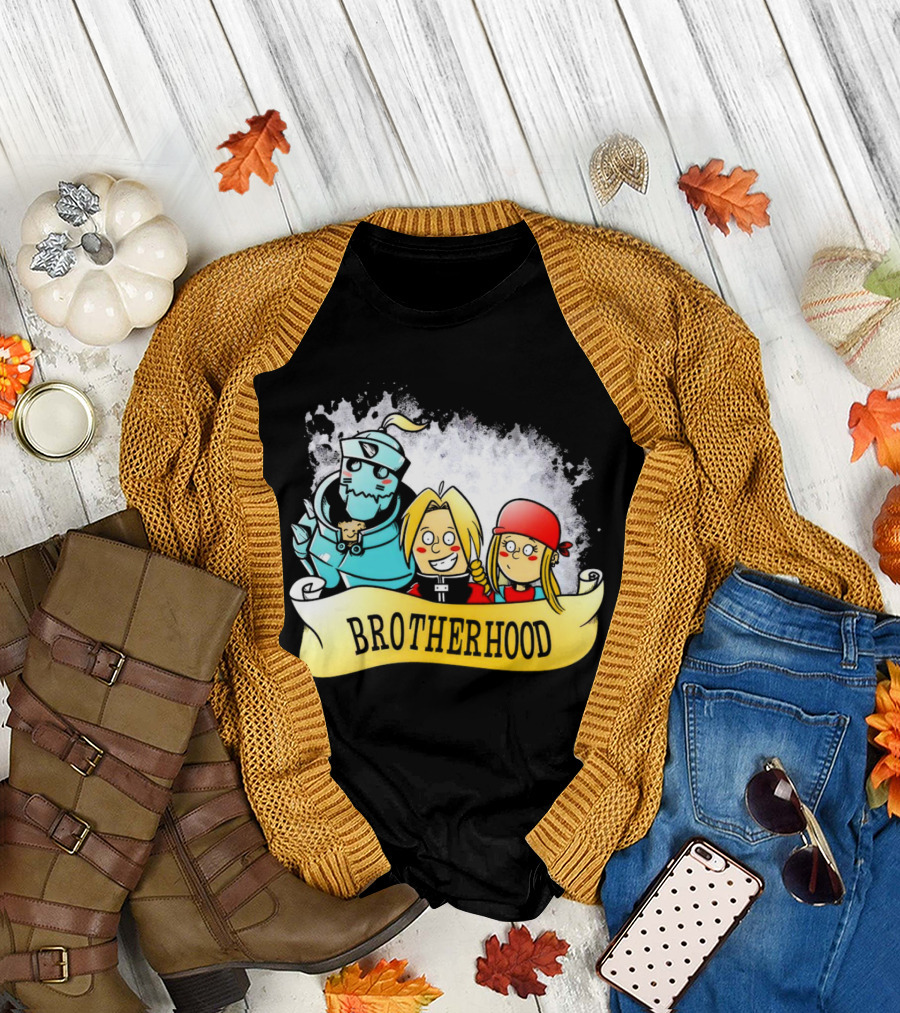 Brotherhood Alphonse Edward Winry Banner T-Shirt