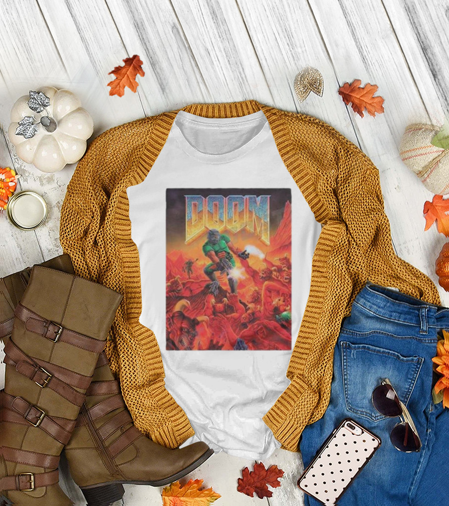 Doom Game Iconic Cover Art 30th Anniversary Edition T-Shirt
