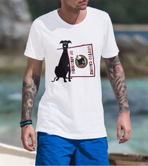 United Cabins Of Andiron Dog Flag T-Shirt
