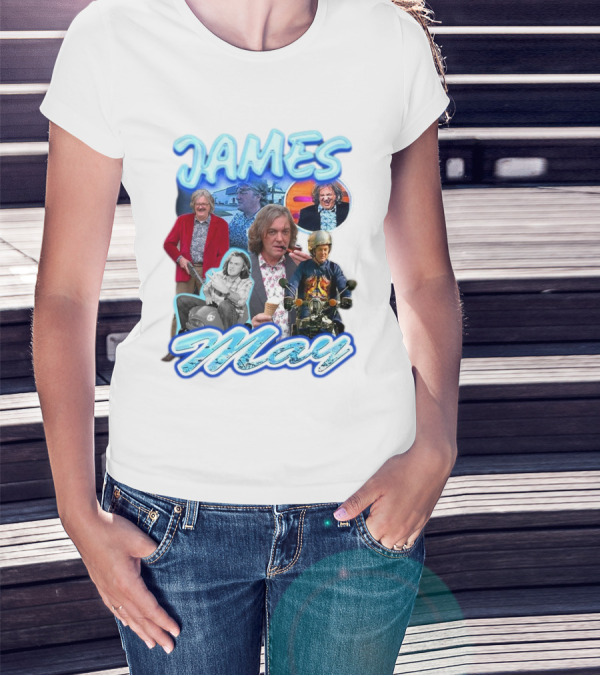 James May Vintage Ice Cream Motorbike Collage T-Shirt