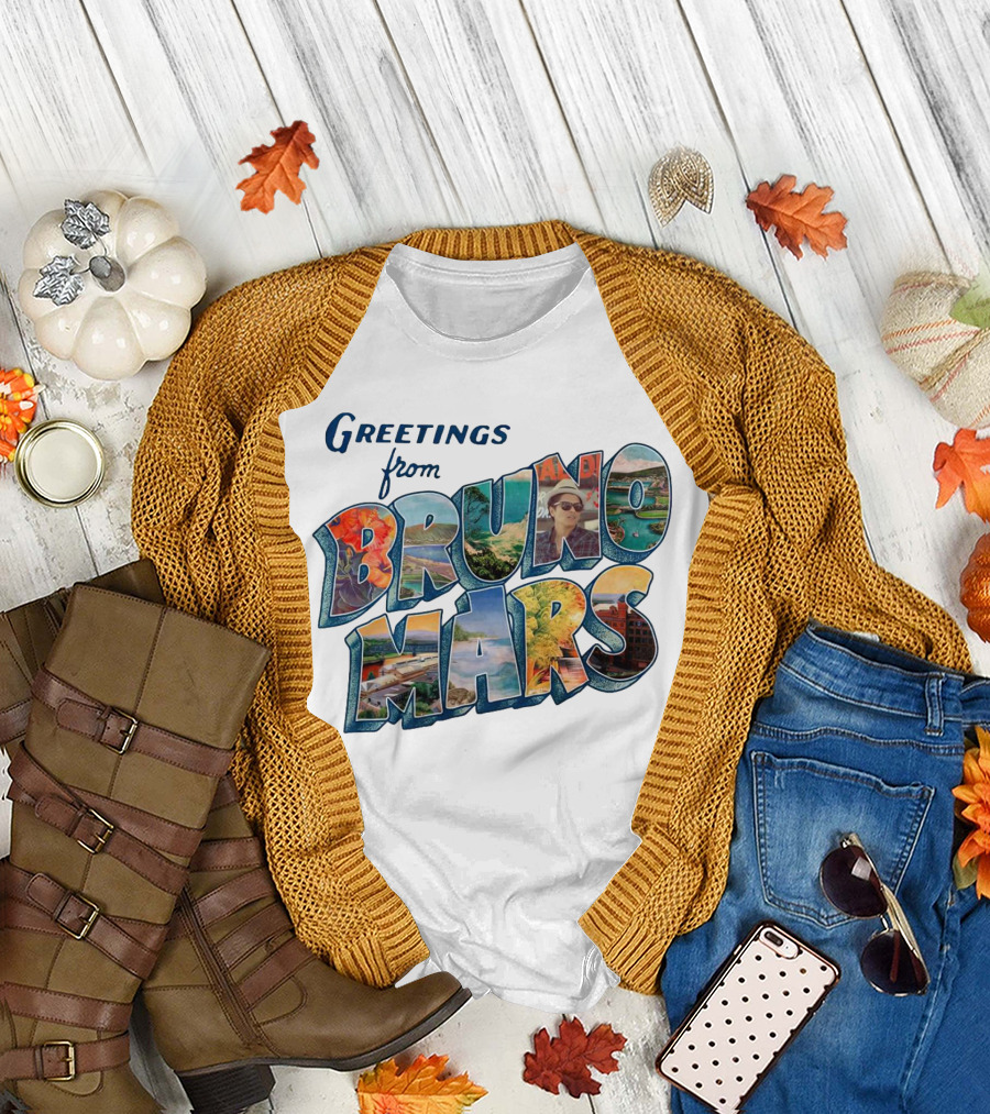Greetings from Bruno Mars Island Escape Postcard T-Shirt