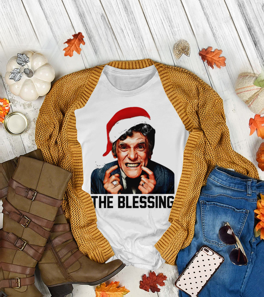 The Blessing Uncle Lewis Christmas Vacation Santa Hat T-Shirt